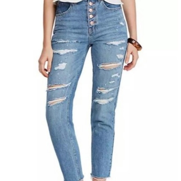 Free People Button Fly High Rise Jeans - Picture 16 of 16